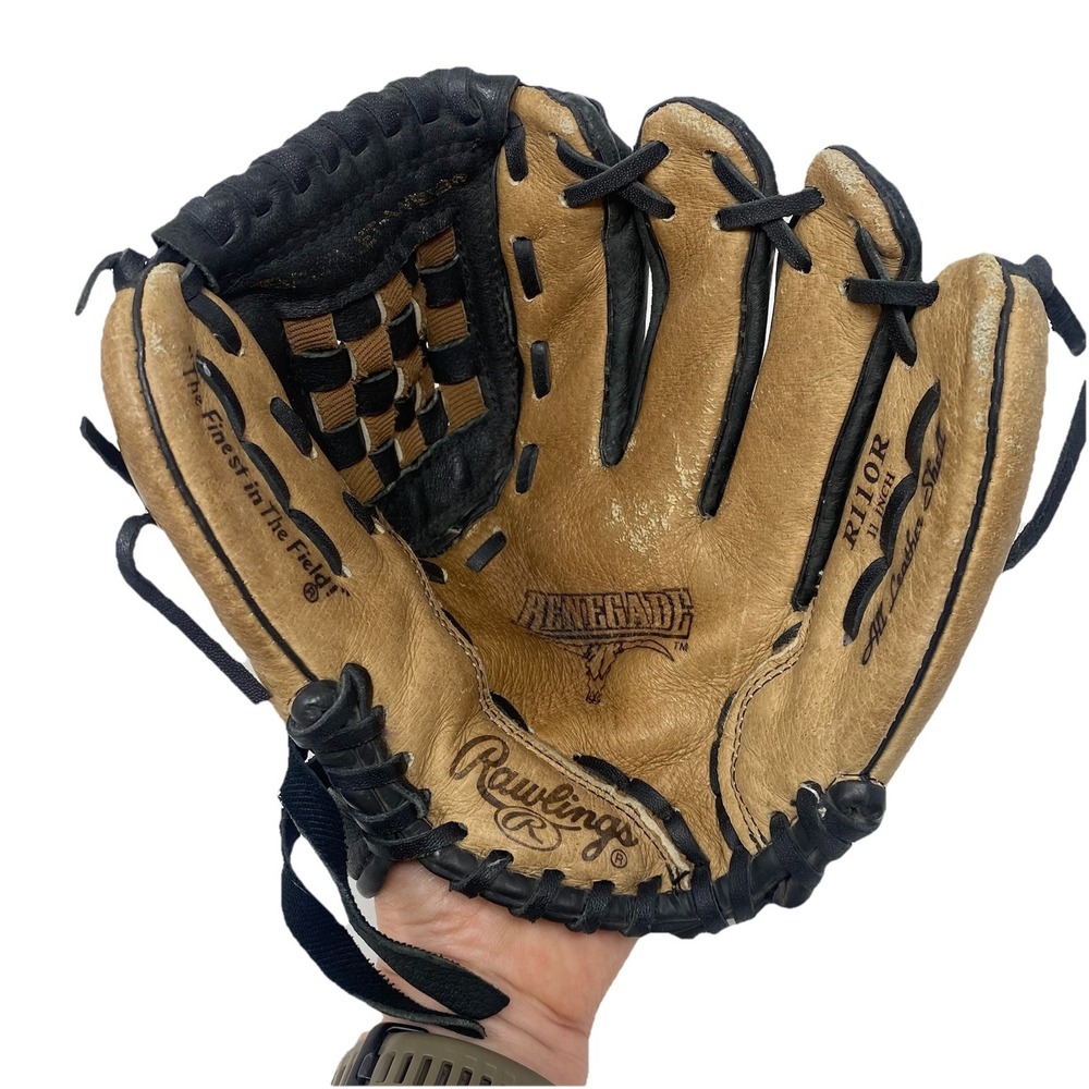 Rawlings Renegade Brown Black Leather Baseball Glove 11" EBBK5 Left Hand R110R